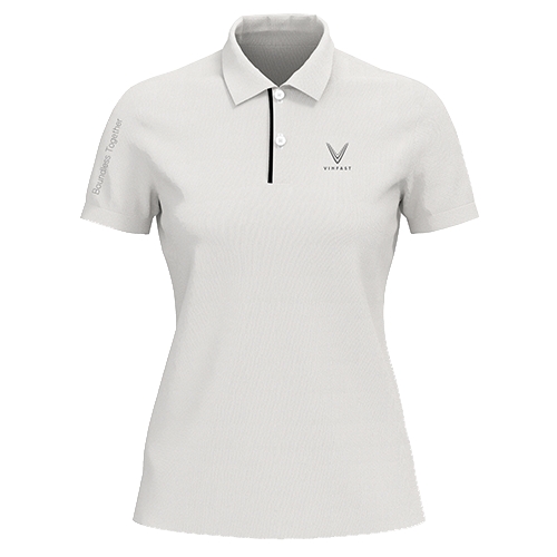 Áo polo nữ màu trắng size L