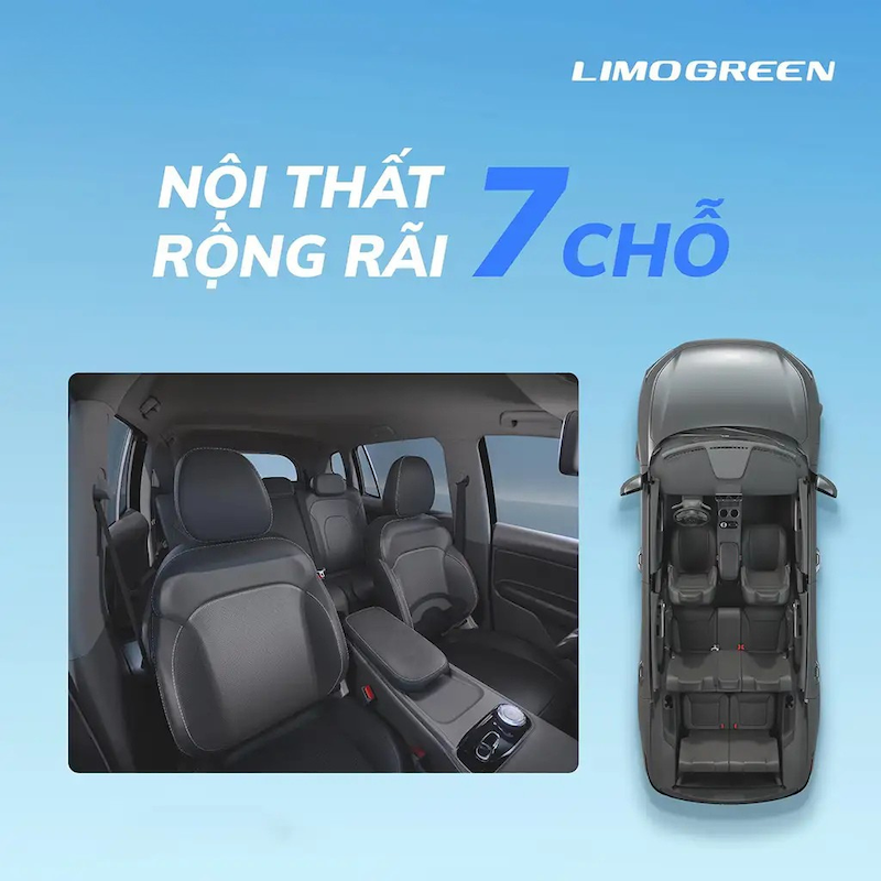 Giá lăn bánh Limo Green: Mẫu Xe MPV Điện 7 Chỗ Tối Ưu Cho Kinh Doanh Dịch Vụ