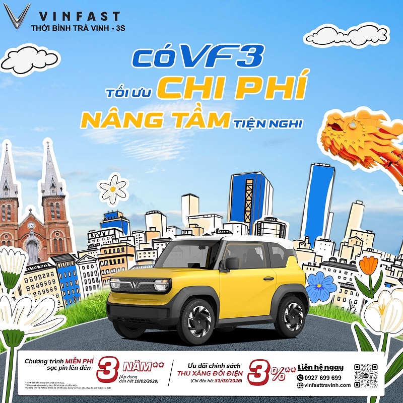Giá Lăn Bánh VinFast VF3 Tháng 3/2026: Bảng Giá Chi Tiết Theo Tỉnh