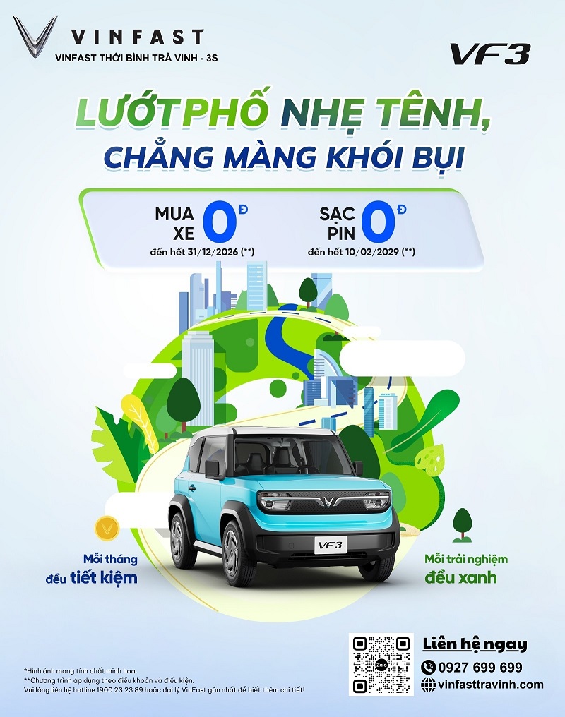 Giá Lăn Bánh VinFast VF3 Tháng 3/2026: Bảng Giá Chi Tiết Theo Tỉnh